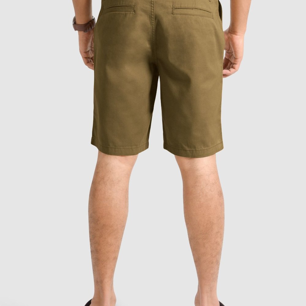 OLGYN Men’s Regular Fit Khaki Chino Shorts - Picture 2 of 5
